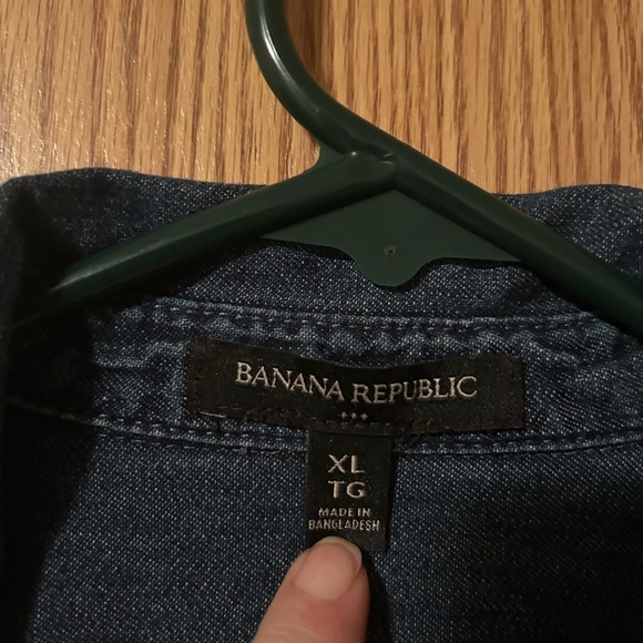 Banana Republic Indigo Denim Shirt Size XL - Picture 4 of 8